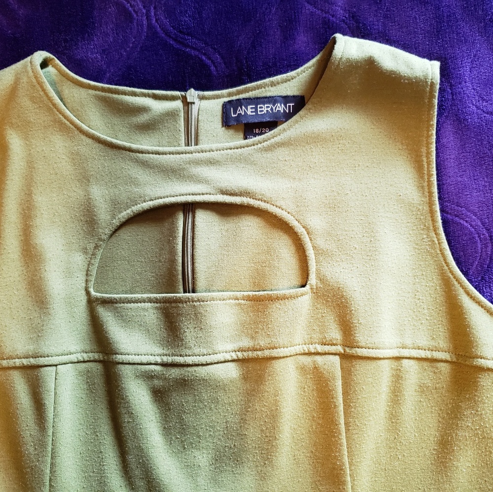 Lime green Lane Bryant sheath dress